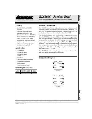 EL6201CY Datasheet PDF Elantec -> Intersil