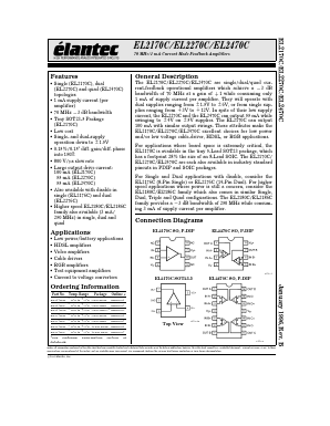 EL2470C Datasheet PDF Elantec -> Intersil