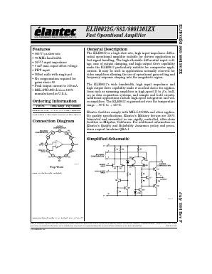 ELH0032G Datasheet PDF Elantec -> Intersil