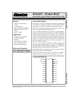 EL6263C Datasheet PDF Elantec -> Intersil