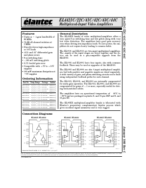 EL4444CN Datasheet PDF Elantec -> Intersil