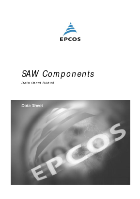 B3605 Datasheet PDF EPCOS AG