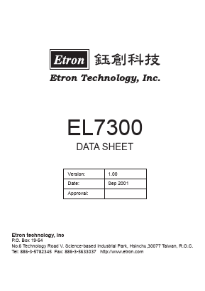 EL7300Q-110 Datasheet PDF Etron Technology