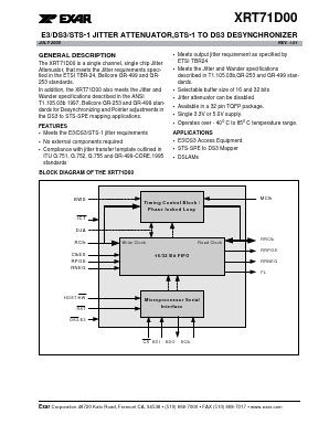 XRT71D00 Datasheet PDF Exar Corporation