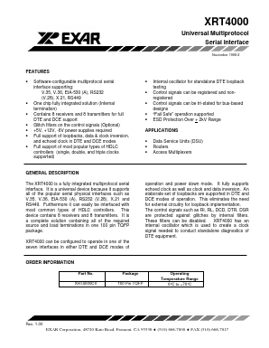 XRT4000 Datasheet PDF Exar Corporation