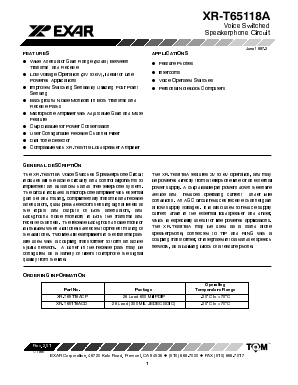 XRT65118A Datasheet PDF Exar Corporation