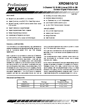 XRD9812ACQ Datasheet PDF Exar Corporation