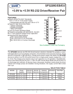 SP3220EUCT-L Datasheet PDF Exar Corporation