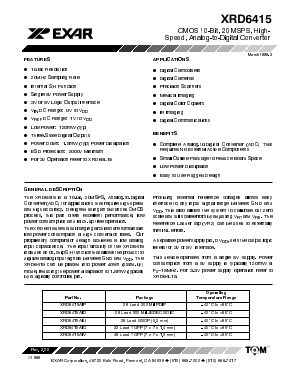 XRD6415 Datasheet PDF Exar Corporation