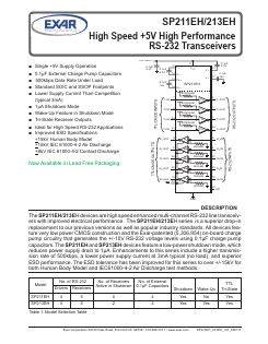 SP211EH Datasheet PDF Exar Corporation