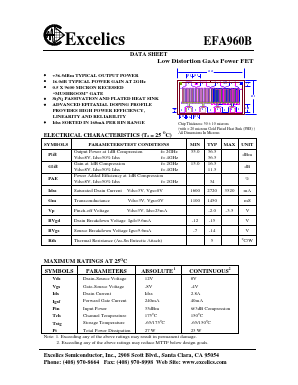 EFA960B Datasheet PDF Excelics Semiconductor, Inc.
