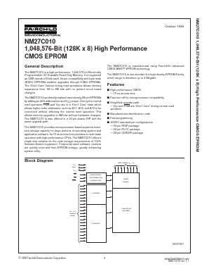NM27C010 Datasheet PDF Fairchild Semiconductor