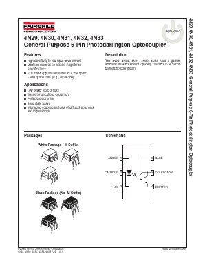 4N32S Datasheet PDF Fairchild Semiconductor