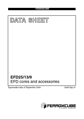 EFD25-3C90-A160 Datasheet PDF Ferroxcube International Holding B.V.