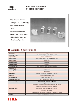 MG-2MX Datasheet PDF FOTEK CONTROLS CO., LTD.