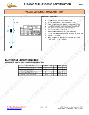 Z10-130B Datasheet PDF Frontier Electronics.