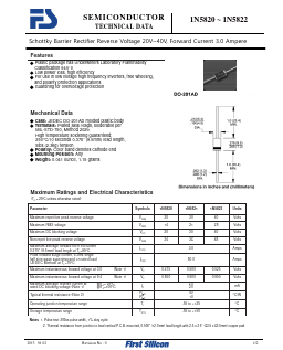 1N5820 Datasheet PDF First Silicon Co., Ltd