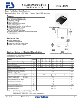 ES5A Datasheet PDF First Silicon Co., Ltd