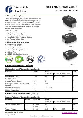 SS510A Datasheet PDF FutureWafer Tech Co.,Ltd