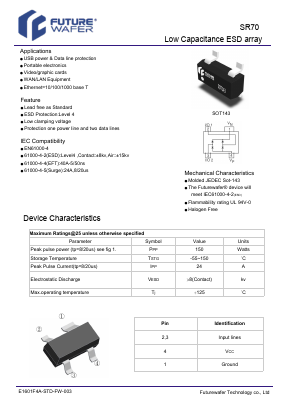 SR70-5PF Datasheet PDF FutureWafer Tech Co.,Ltd