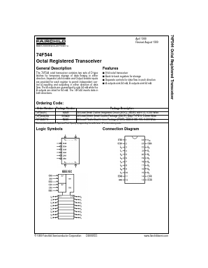74F544SCX Datasheet PDF Fairchild Semiconductor