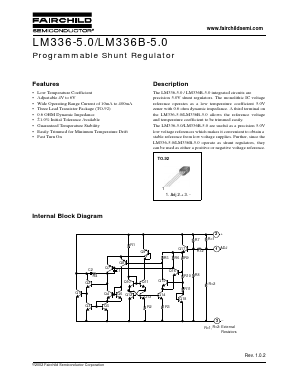 LM336BZ50 Datasheet PDF Fairchild Semiconductor