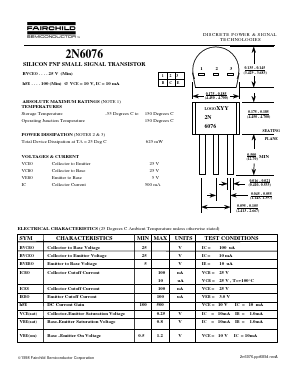 2N6076_D26Z Datasheet PDF Fairchild Semiconductor