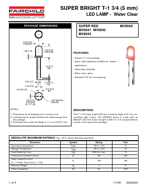 MV804X Datasheet PDF Fairchild Semiconductor
