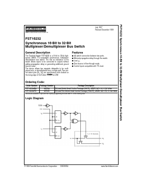 FST16232 Datasheet PDF Fairchild Semiconductor