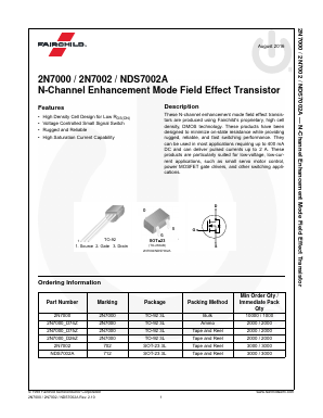 2N7000_D74Z Datasheet PDF Fairchild Semiconductor