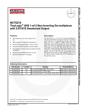 NC7SZ18 Datasheet PDF Fairchild Semiconductor