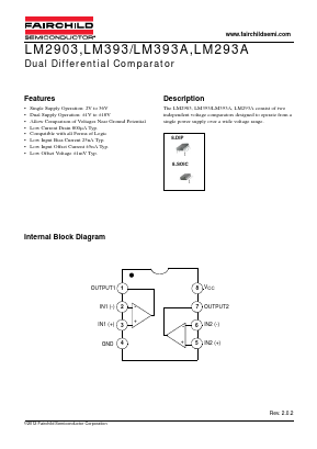 LM2903 Datasheet PDF Fairchild Semiconductor