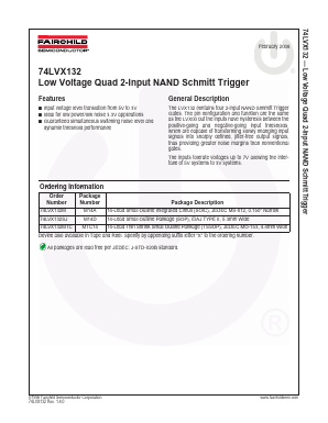 74LVX132M Datasheet PDF Fairchild Semiconductor