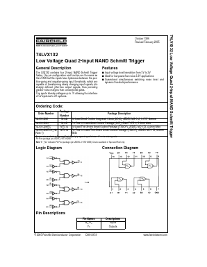 74LVX132MTC Datasheet PDF Fairchild Semiconductor