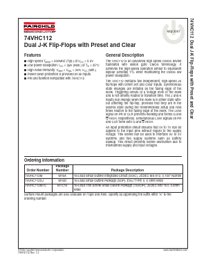 74VHC112 Datasheet PDF Fairchild Semiconductor