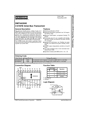 DM74AS640 Datasheet PDF Fairchild Semiconductor