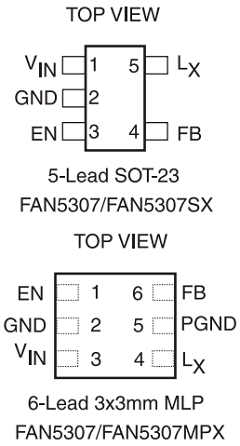 FAN5307S15X Datasheet PDF Fairchild Semiconductor