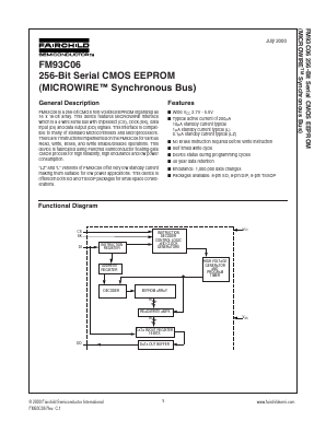 FM93C06E Datasheet PDF Fairchild Semiconductor