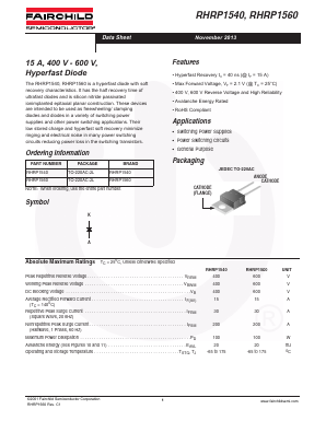 RHRP1560 Datasheet PDF Fairchild Semiconductor