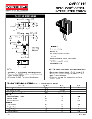 QVE00112 Datasheet PDF Fairchild Semiconductor