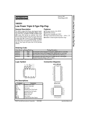 100331SCX Datasheet PDF Fairchild Semiconductor