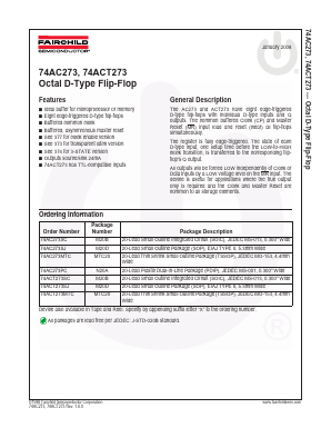 74ACT273 Datasheet PDF Fairchild Semiconductor