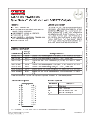 74ACTQ573 Datasheet PDF Fairchild Semiconductor