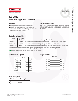 74LVX04M Datasheet PDF Fairchild Semiconductor