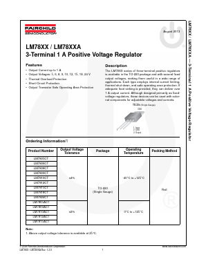 LM7809A Datasheet PDF Fairchild Semiconductor