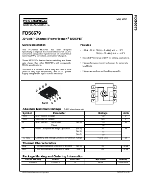 FDS6679Z Datasheet PDF Fairchild Semiconductor