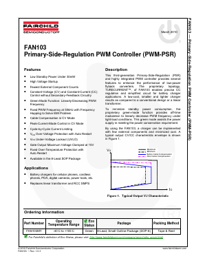 FAN103WMY Datasheet PDF Fairchild Semiconductor