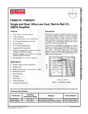 FAN4174 Datasheet PDF Fairchild Semiconductor