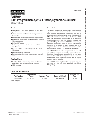 FAN5031 Datasheet PDF Fairchild Semiconductor