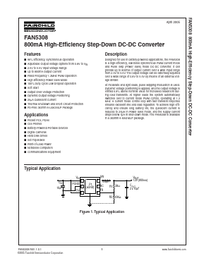 FAN5308MPX Datasheet PDF Fairchild Semiconductor